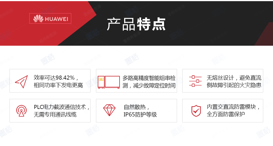 华为并网光伏逆变器-36-50KW-三相四路并网逆变器-家用并网发电系统价格