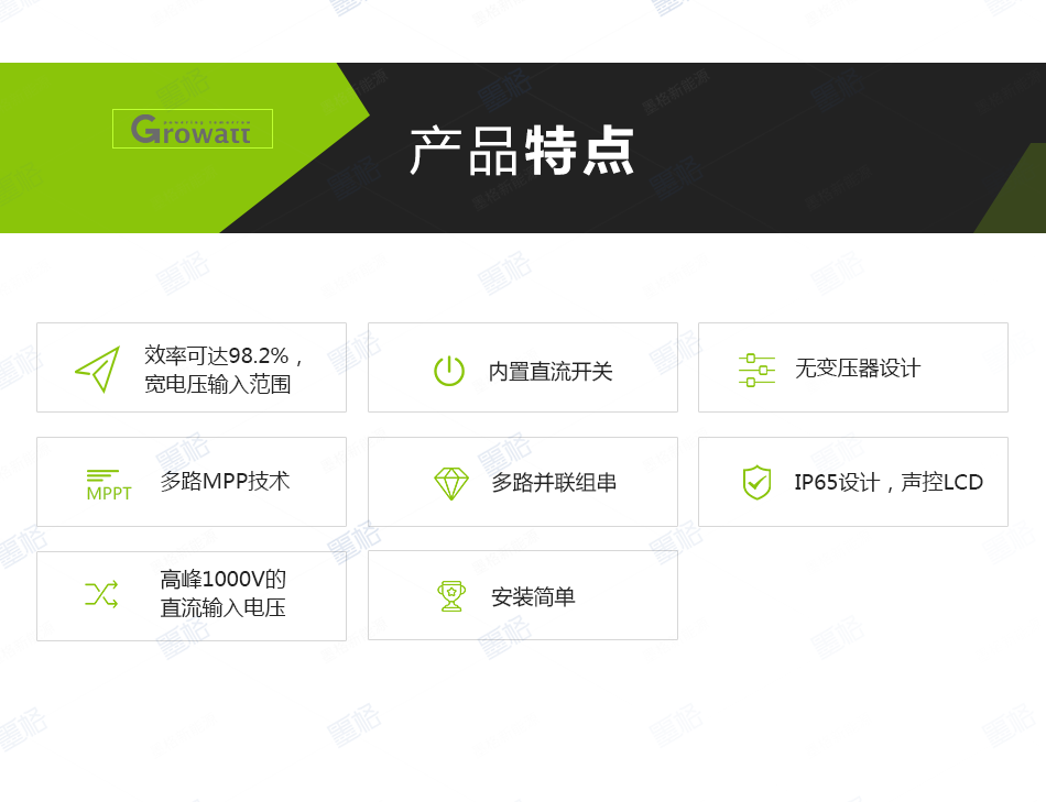 古瑞瓦特光伏逆变器-20-25KW-三相双路并网逆变器-家用并网发电系统