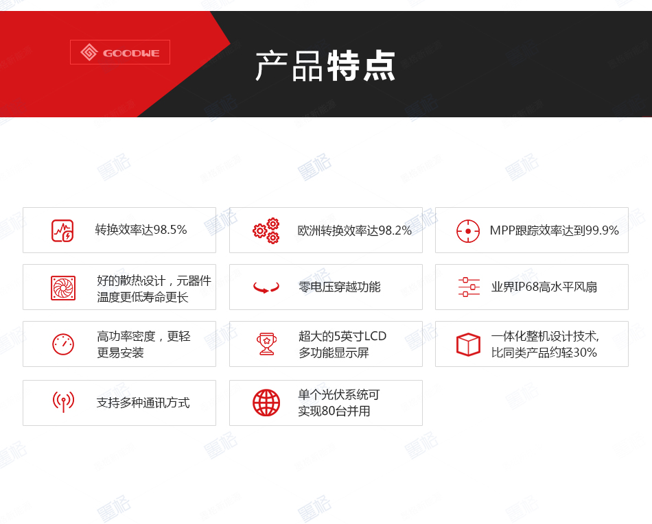 固德威并网逆变器光伏逆变器-17-20-25kw-三相双路并网逆变器-家用并网发电系统