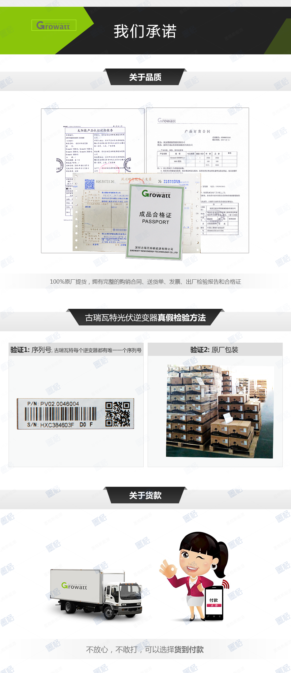 古瑞瓦特光伏逆变器-8KW-单相双路并网逆变器-家用并网发电系统